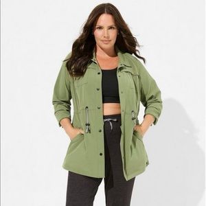 Torrid Green Zip Up Anorak Jacket Plus 4X NWT